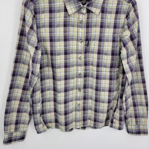 Mountain Hardwear purple plaid women’s vented tech shirt - size medium - Picture 5 of 13